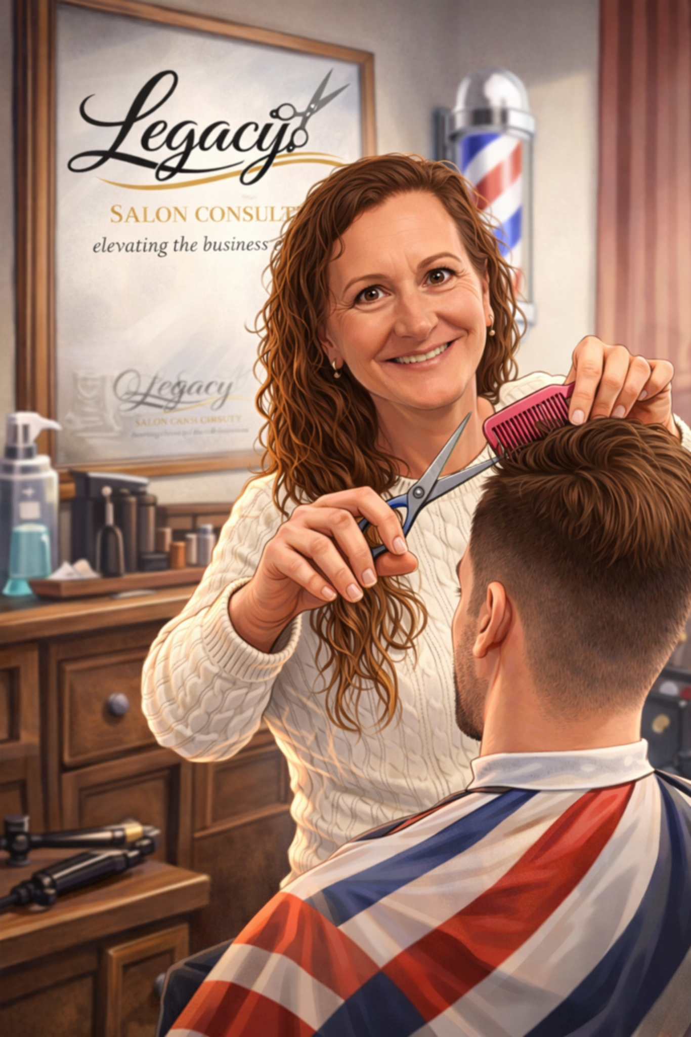 Consultant in a salon setting